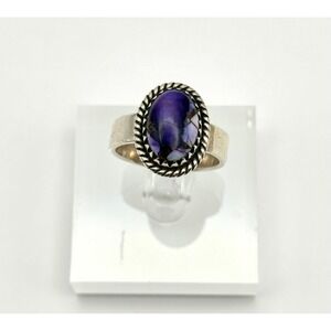 Purple Violet Dahlia Sterling Silver Adjustable Ring‎